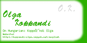 olga koppandi business card